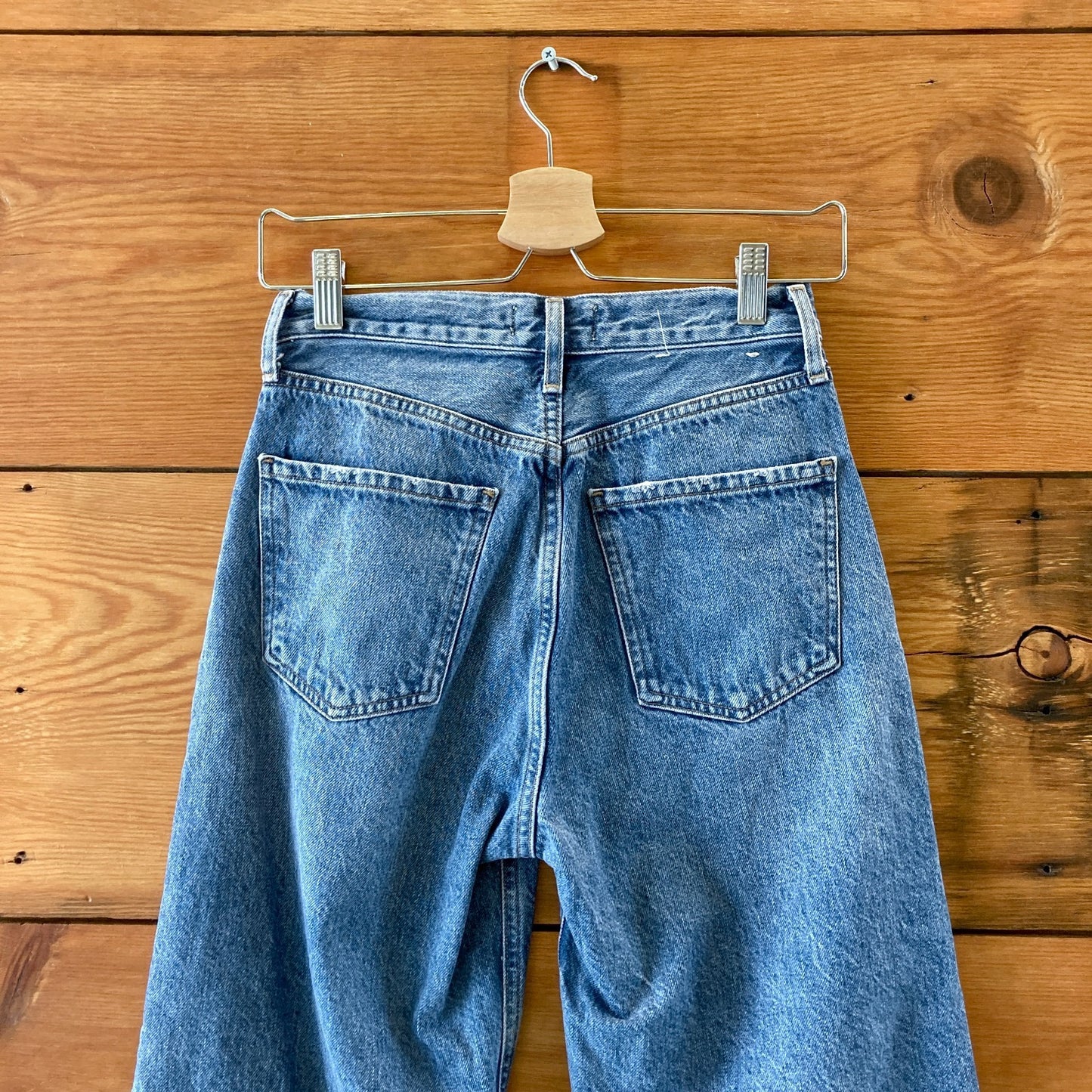 AGoldE Medium Wash REN Button Fly Womens Wide Leg Jeans - Size 24 - 0312IG