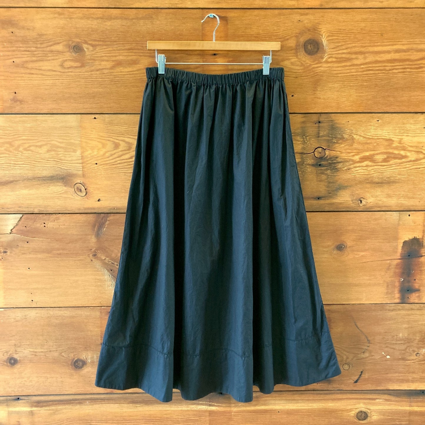 Jenni Kayne $395 Black Elastic Waist Maxi Length Lauren Skirt - Size M - 0924GC