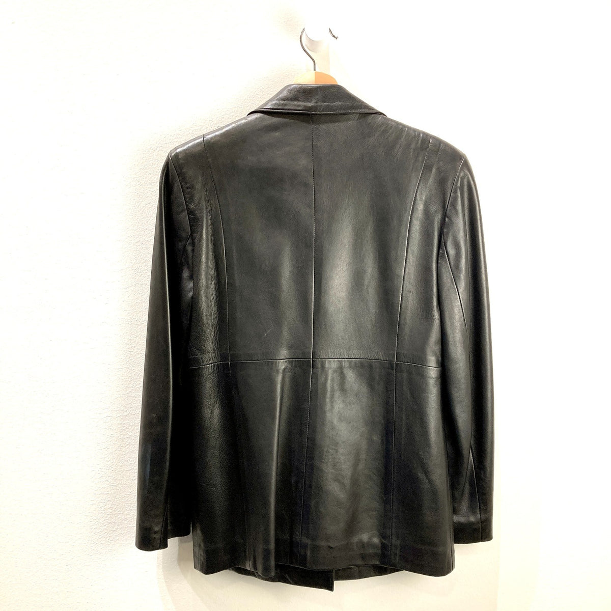 Coach Vintage 90's Black Leather Car Coat Button Up Jacket - Size S - 0814JF