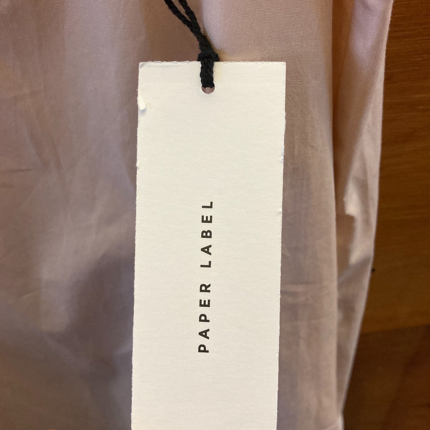 L - Paper Label Sand NEW $195 Gala Sleeveless Organic Cotton Poplin Dress 0416JW