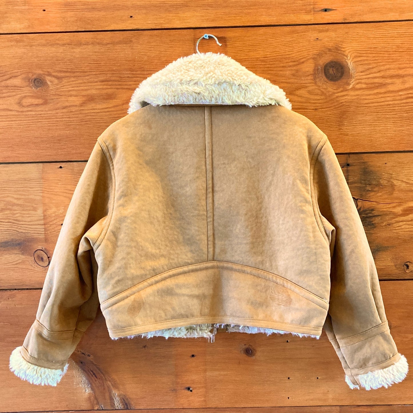 XS - Moon River Anthropologie Tan Faux-Shearling Womens Jacket 0312IG