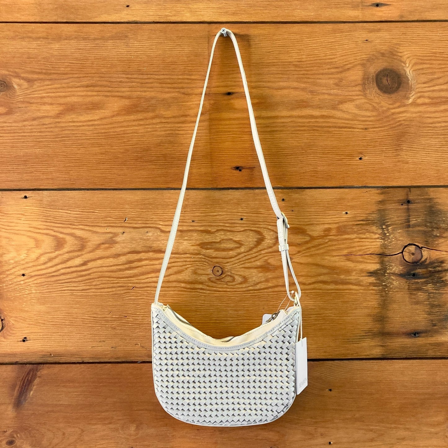 Bembien Cream Carre Weave Woven Leather Mini Sling NEW Bag - 0612SM