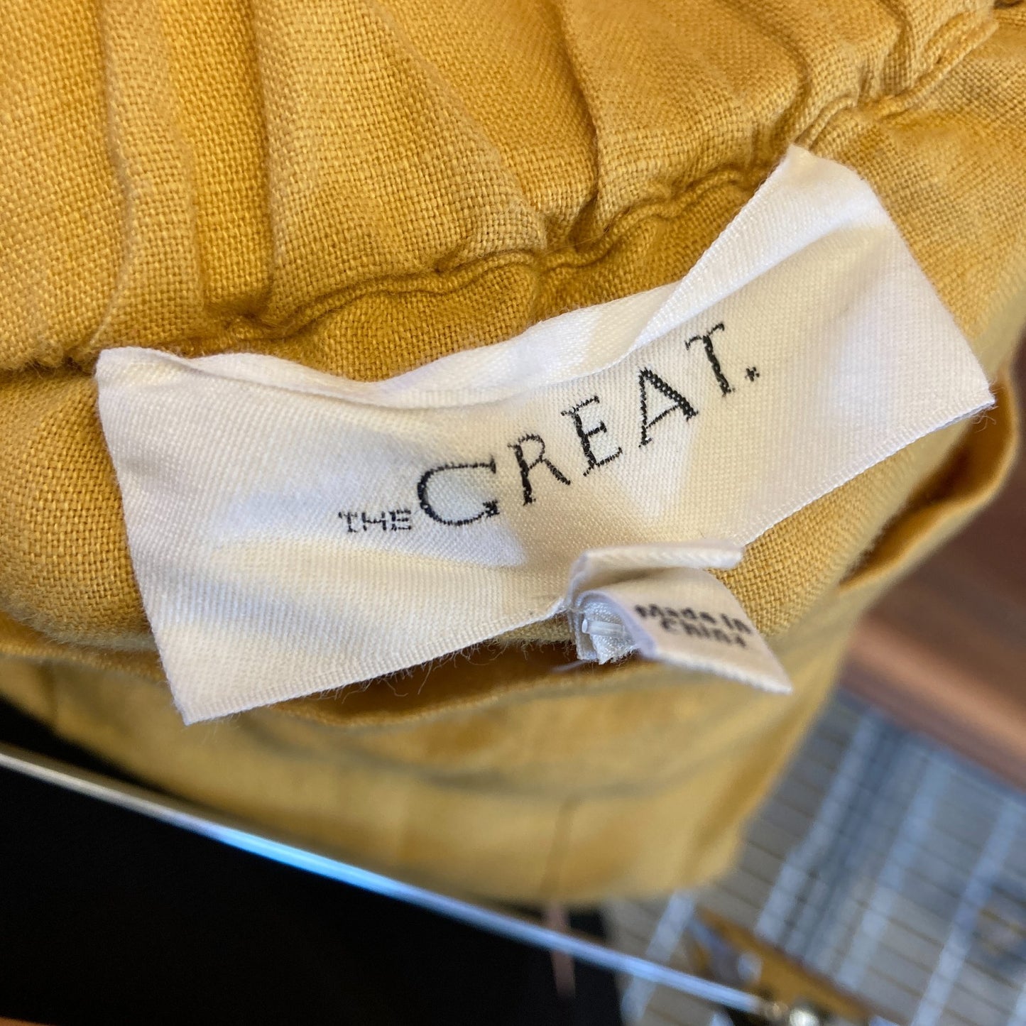 2 / M - The Great Sunny Yellow Stretch Waist Linen Straight Leg Pants 0316CK