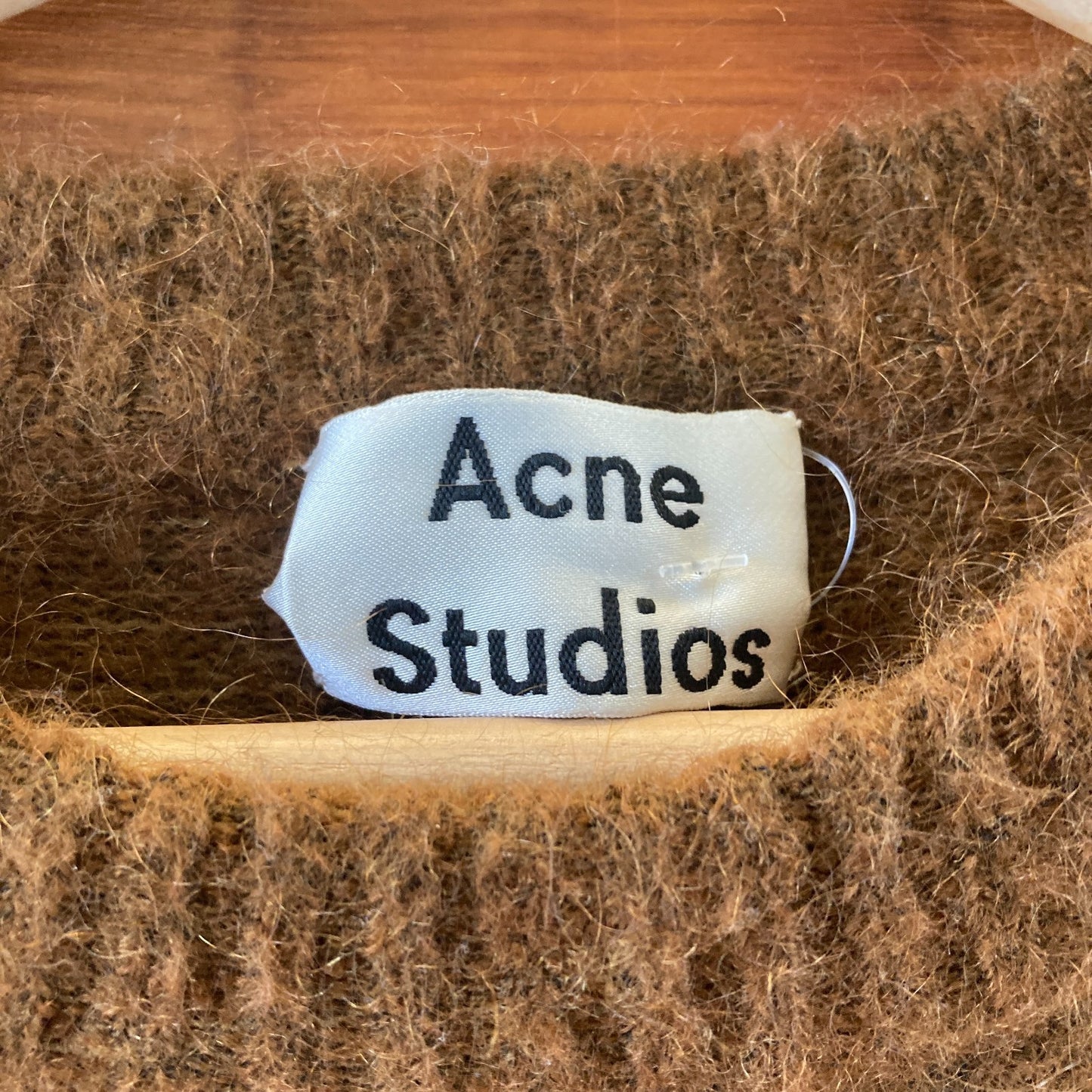 Acne Studios Brown Striped Alan Mohair Paw Crew Neck Sweater - Size S - 0313SH