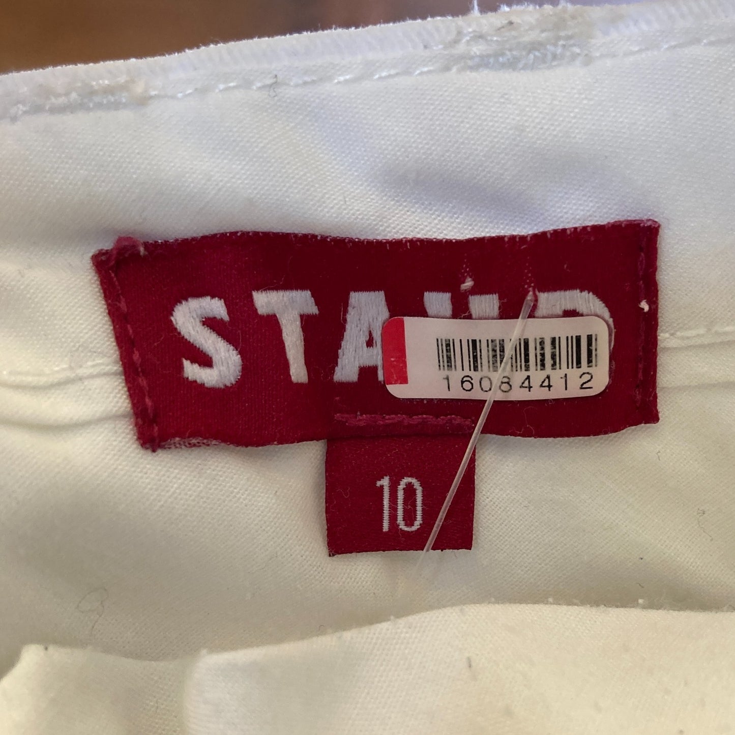 Staud White Luisa Pleated Wide Leg Trousers Cotton Pants - Size 10 - 0924GC