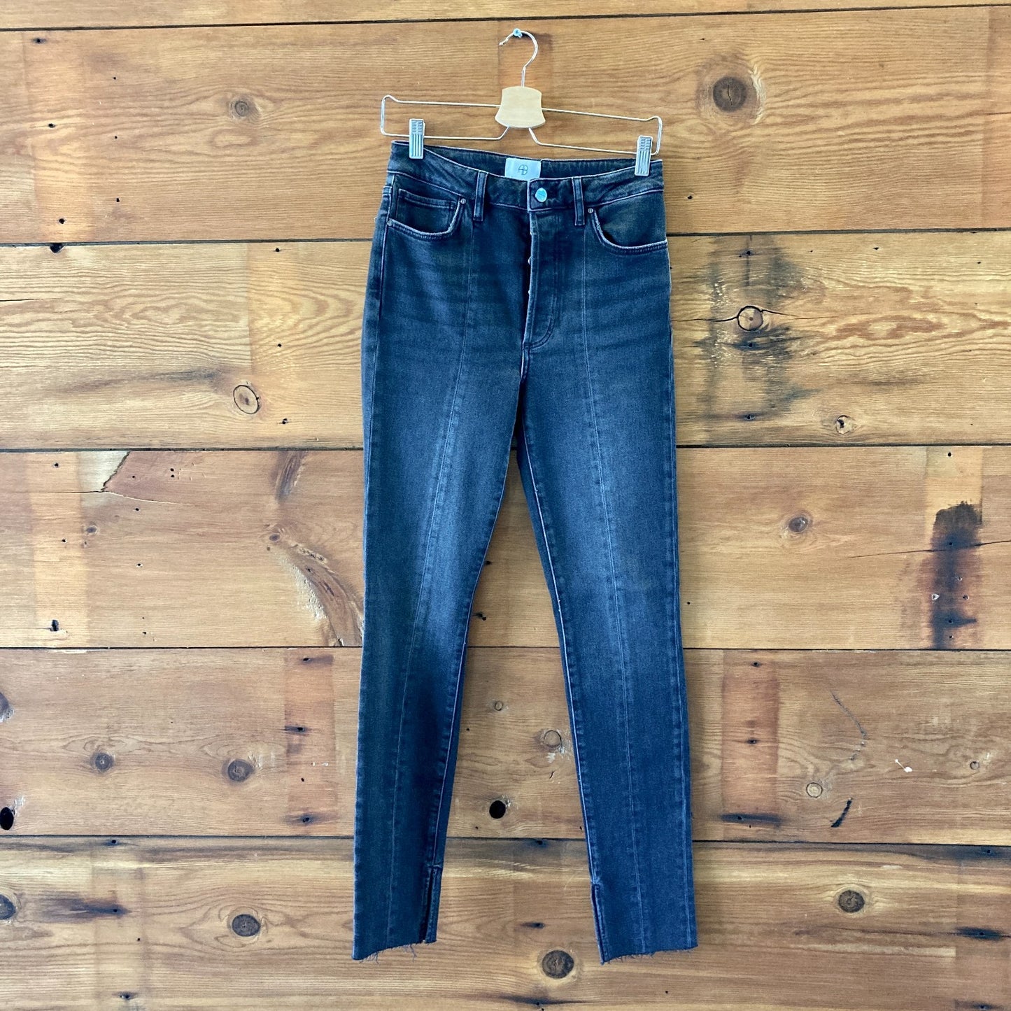 Anine Bing Faded Black Denim High Rise Skinny Leg Jeans - Size 28 - 1122KP