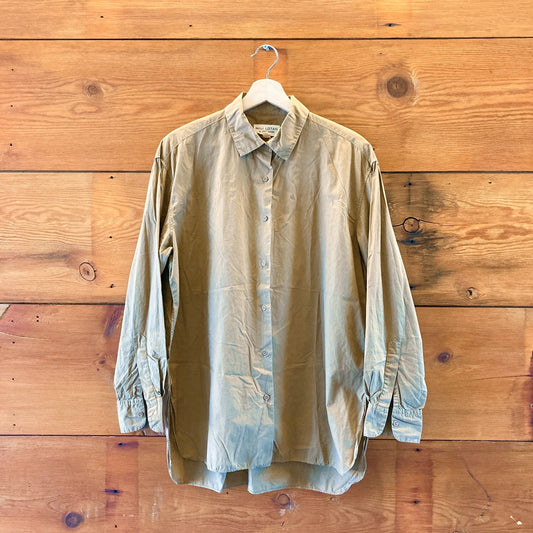 Nili Lotan Brown Long Sleeve Oversized Button Up Shirt Top - Size S - 0904NF