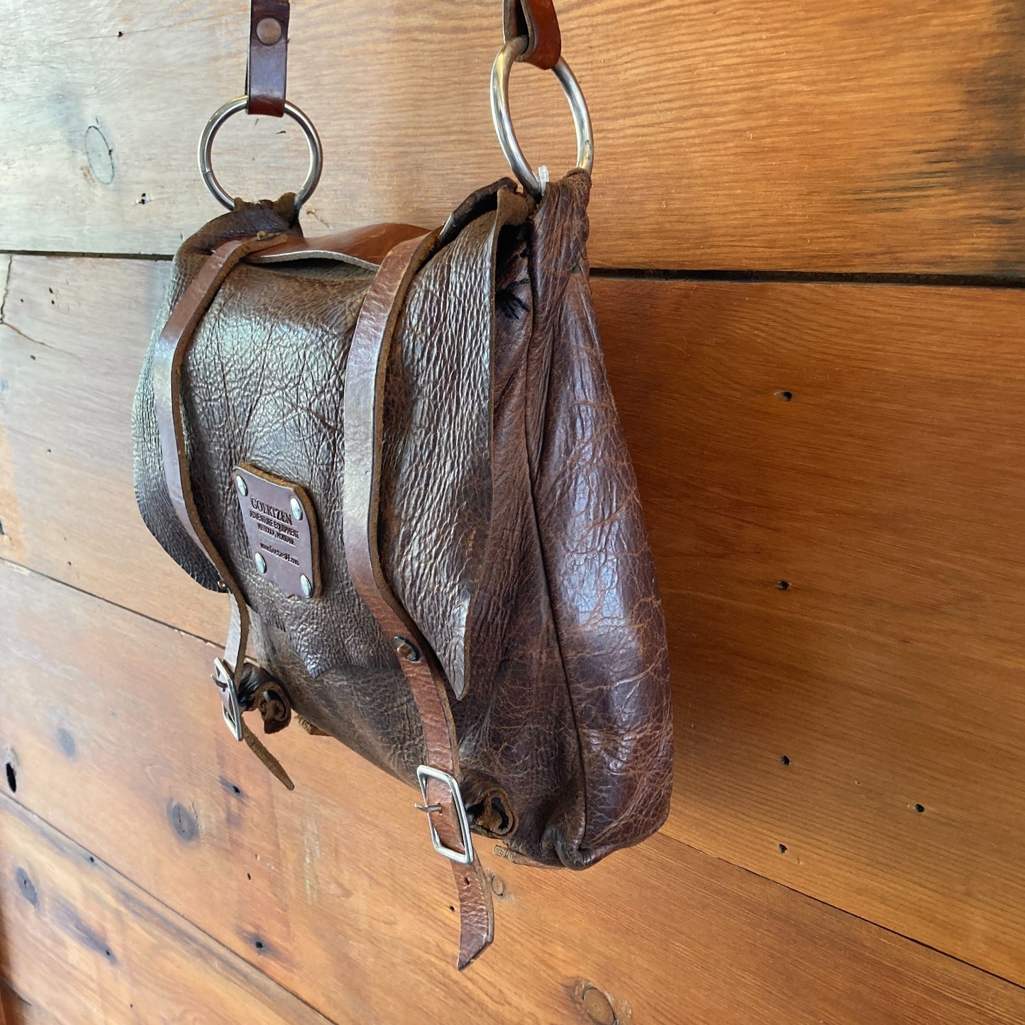 Goertzen Adventure Equipment Brown Leather Crossbody Satchel Bag - 1229MR