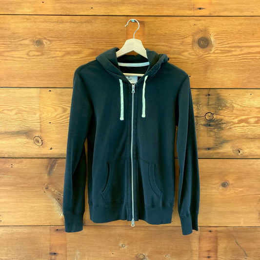 Reigning Champ Black Pima Cotton Full Zip Hoodie Sweatshirt - Size S - 0518KR