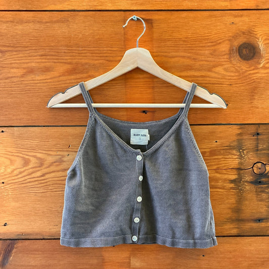 S - Rudy Jude Gray Button Front Adult Womens Tank Top 0312IG