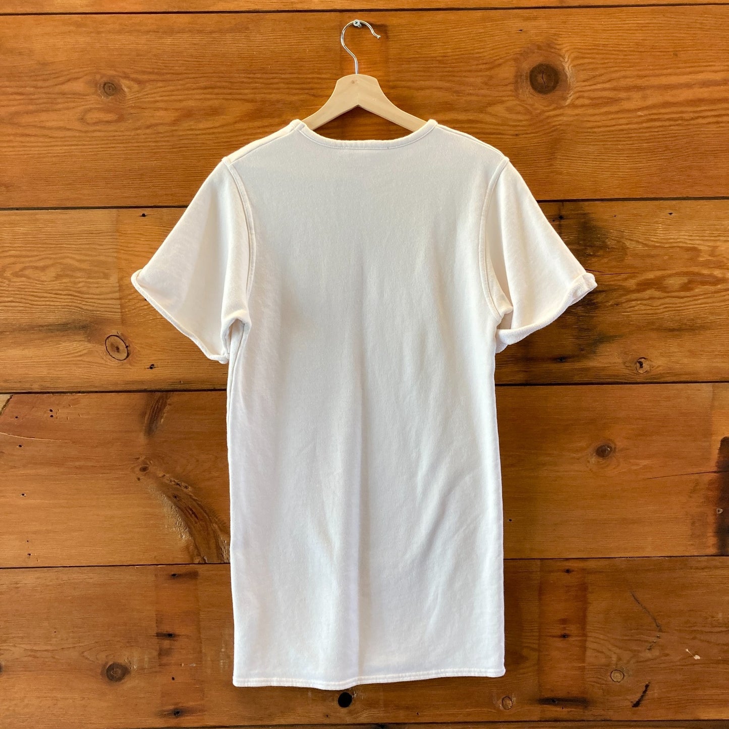 Emerson Fry White Short Sleeve Sweatshirt Organic Dress - Size XXS - 0203DE