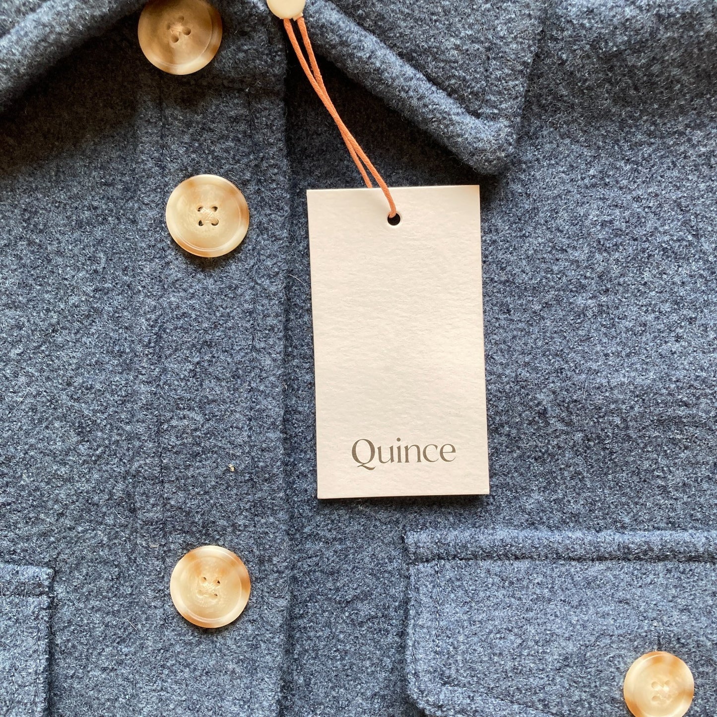 Quince Blue Melange NEW Merino Wool Button Front Shirt Jacket - Size S - 0511VS