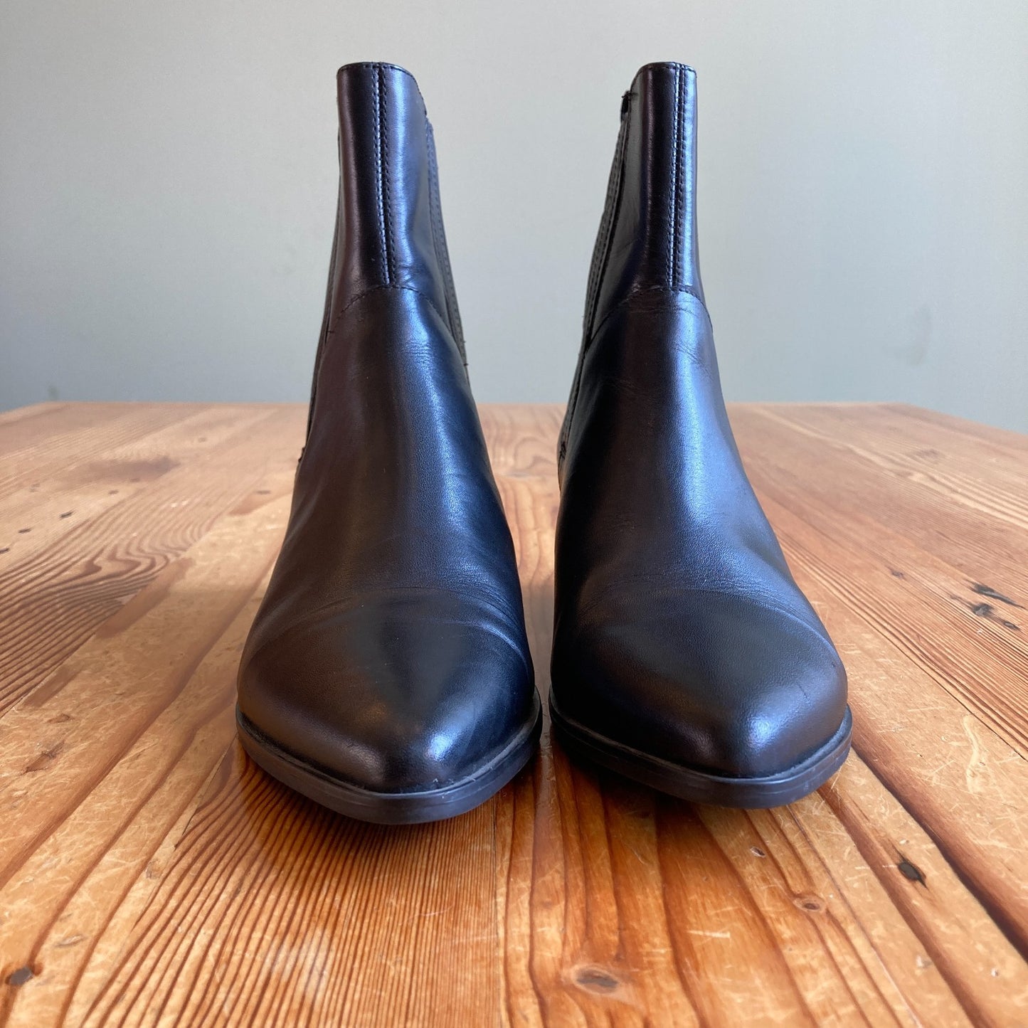 Vagabond Black Smooth Leather Marja Ankle Boots - Size 39 / 9 - 0511DR