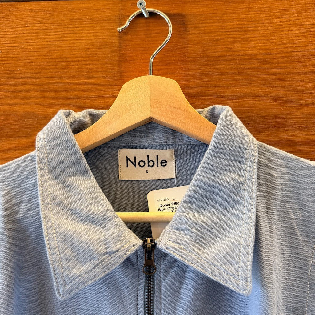 Noble $168 Pebble Blue Organic Cotton Tank Suit Romper Outfit - Size S - 0312IG