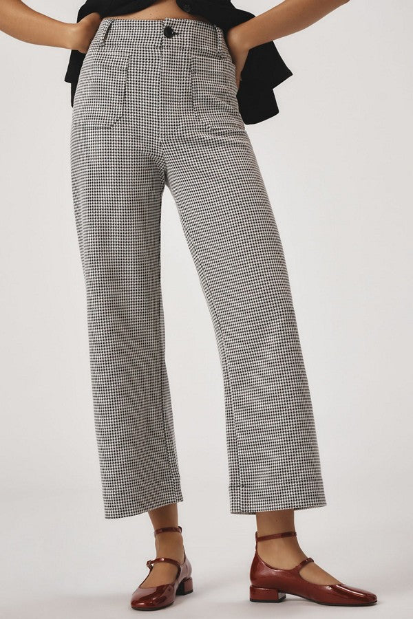 Maeve Anthropologie Houndstooth Pattern Colette Pants - Size 29 - NEW - 0715DP