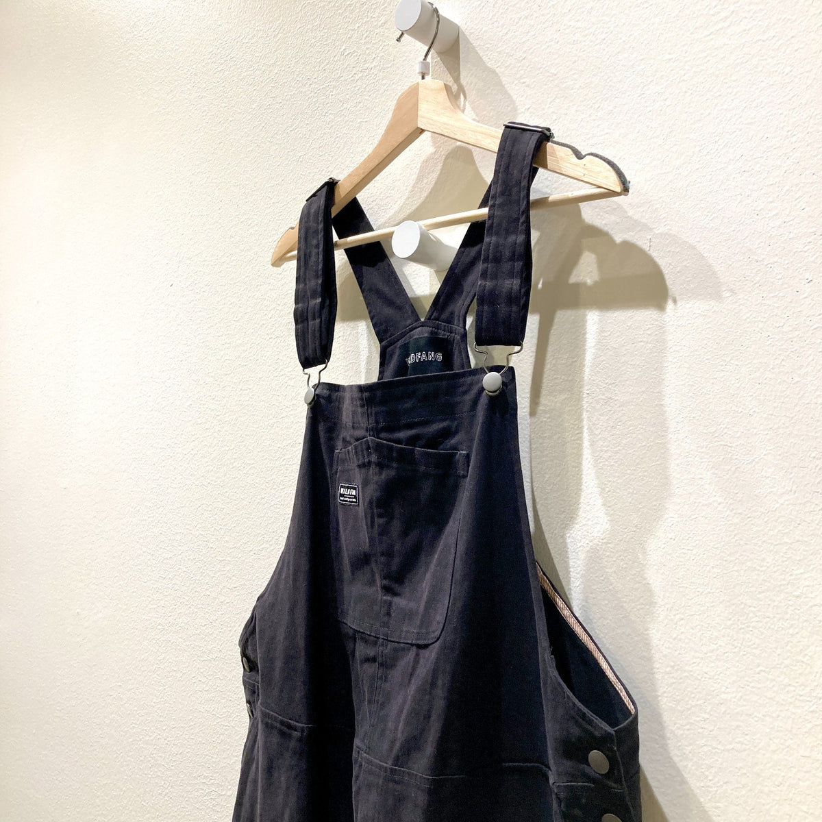 Wildfang Black Essential Bib Workwear Overalls  - Size 1X - 0530JF