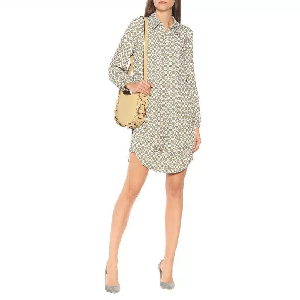 8 - Tory Burch $315 Cora Patterned Button-Up Long Sleeve Dress 75266 0911EE