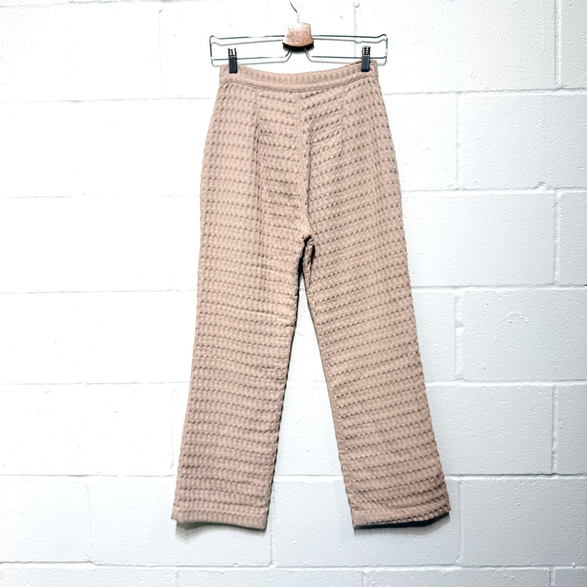 Aniela Parys Oat Kalypso Waffle Textured EFFY Trouser Pants - Size 27 - 0913AY