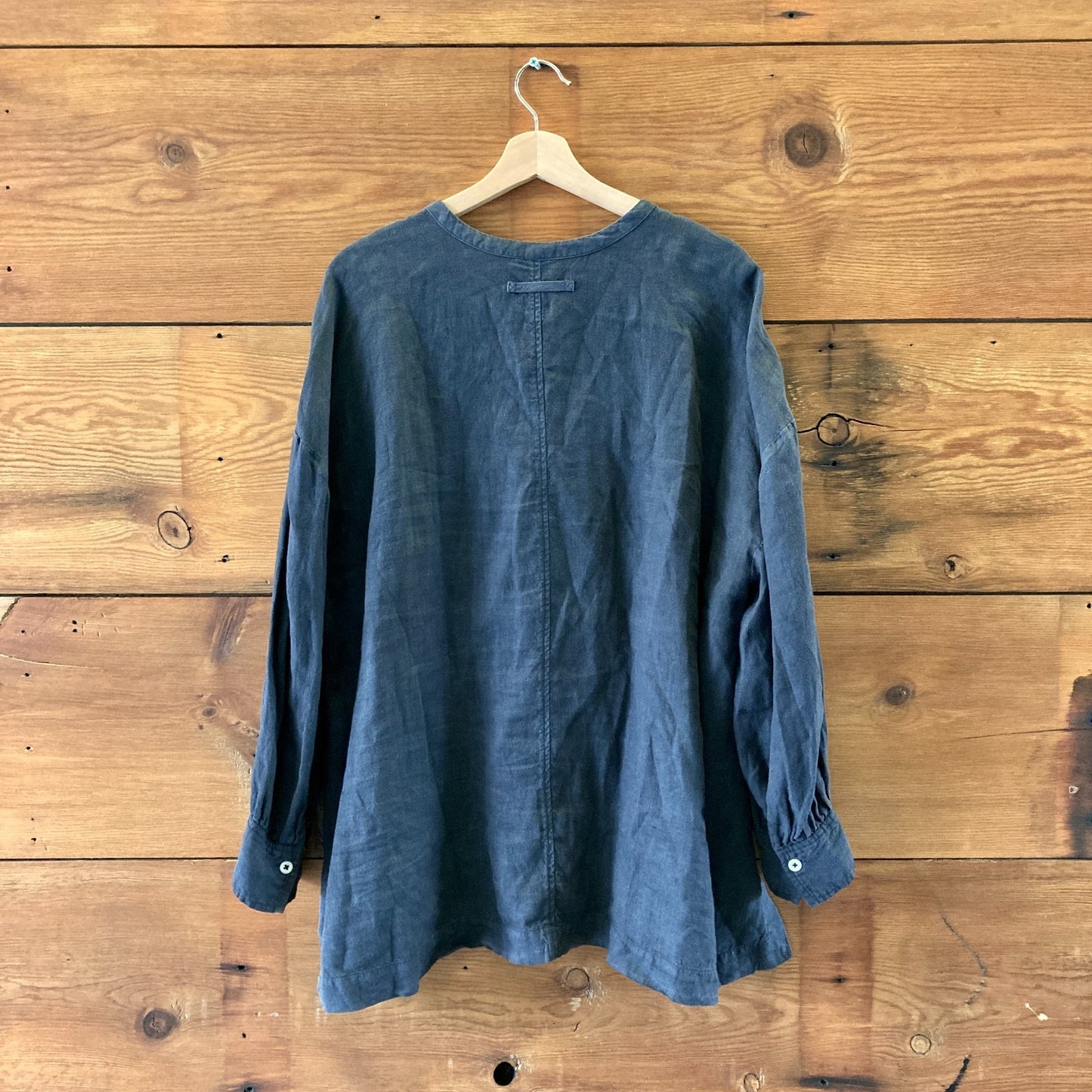 Toast TOA.ST Dark Gray Linen Button Up Oversized Shirt Top - L - 1124TA