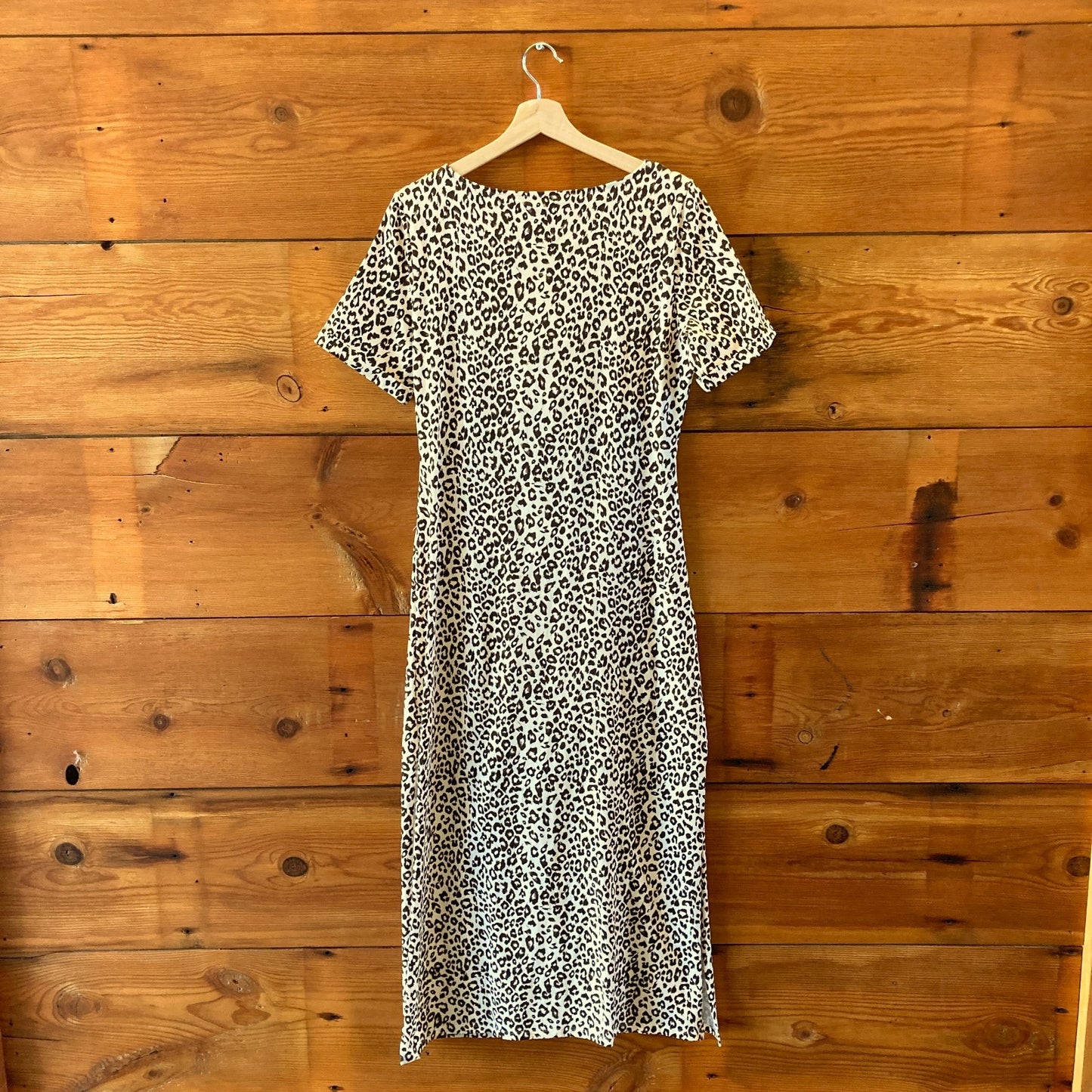 Sezane $160 Leopard Patterned Pippa Midi Dress - Size XL - NEW - 0206BS