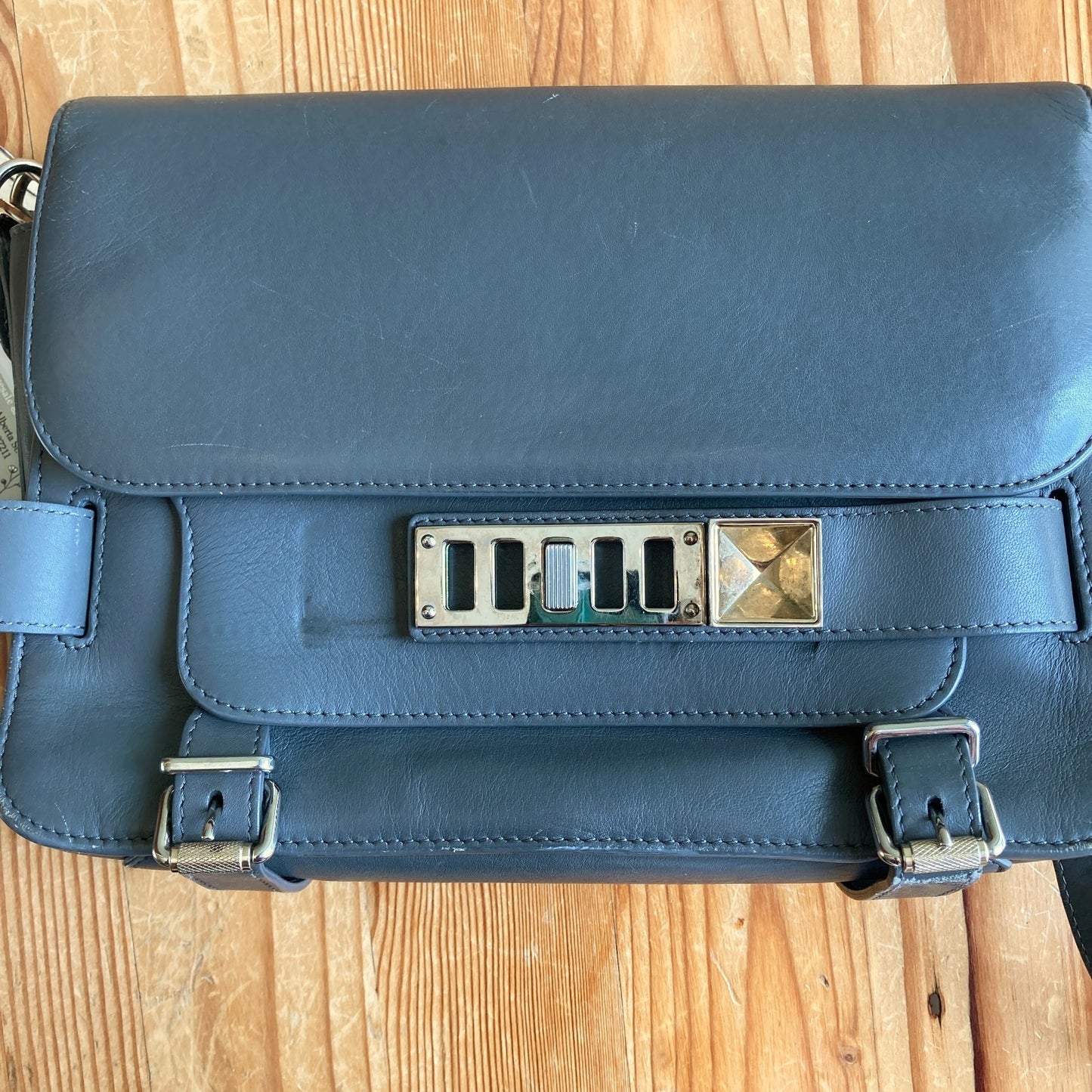 Proenza Schouler Gray PS11 Classic Turn Lock Shoulder Bag - 0816MS