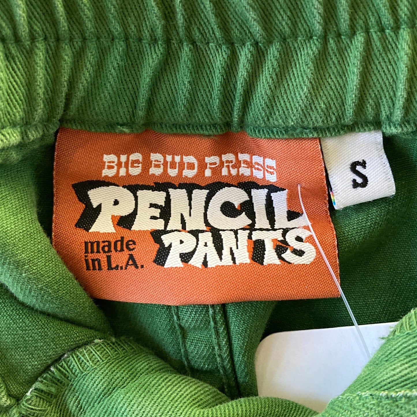 S - Big Bud Press Green High Rise Cotton Pencil Straight Leg Pants 0627LH