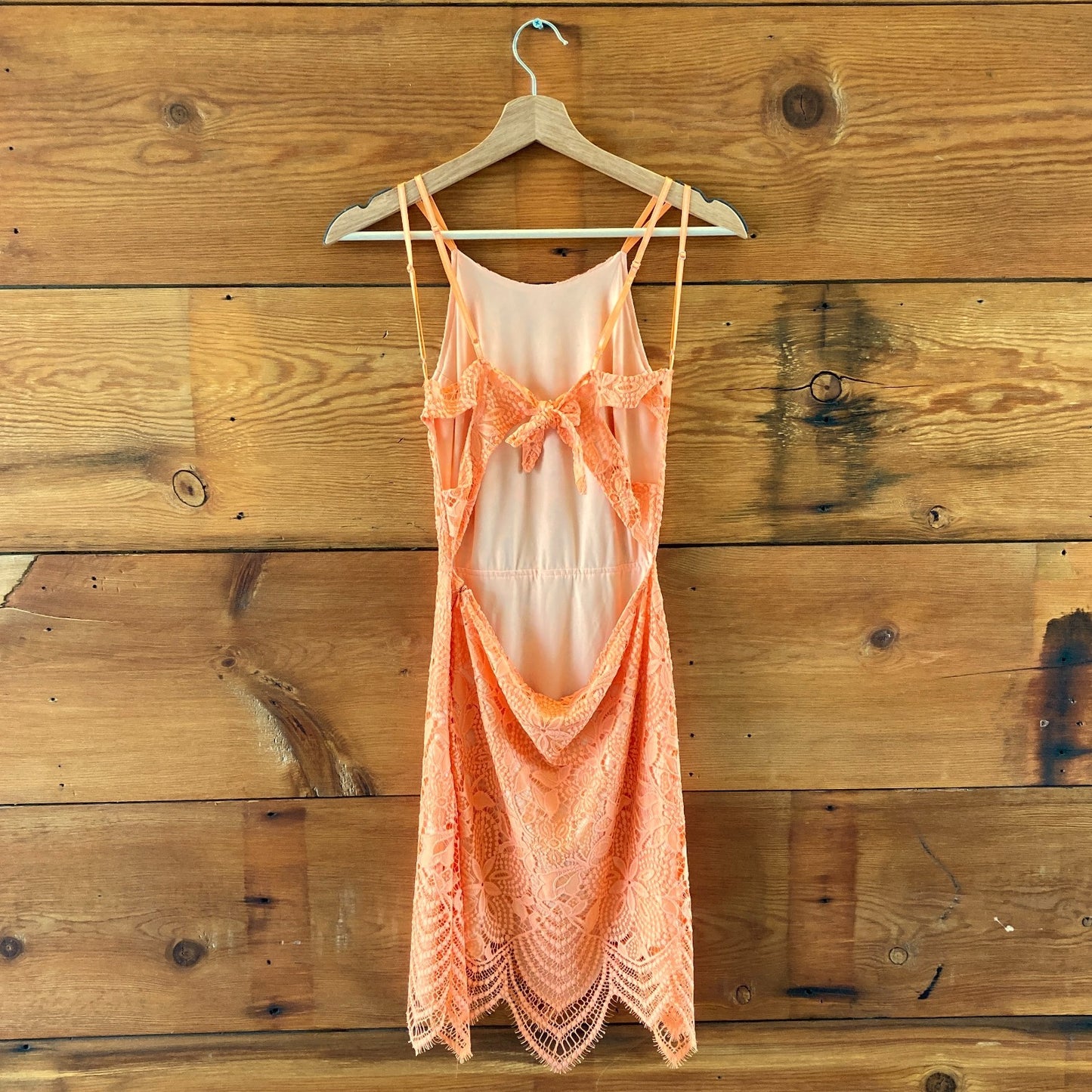 For Love & Lemons Guava Open Back Lace Mini Dress - Size S - 1112MH