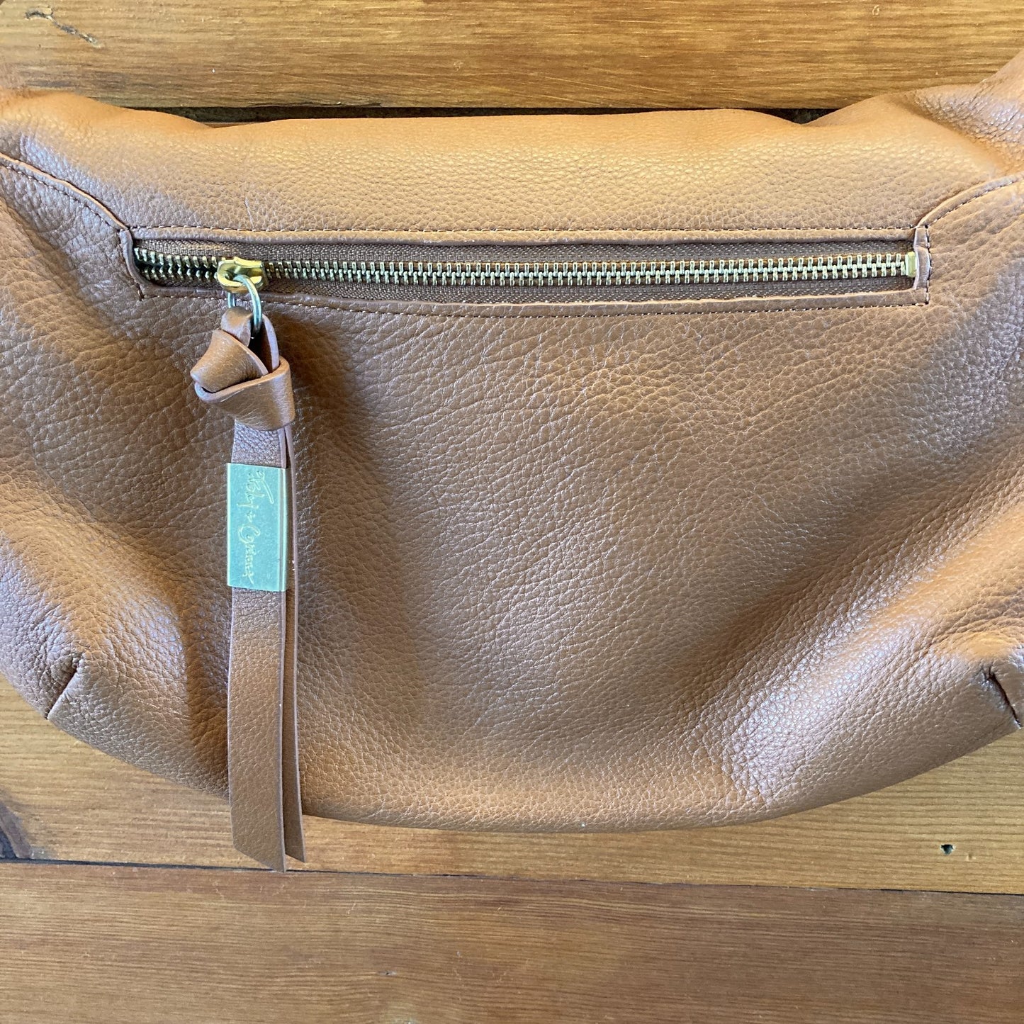 Foley & Corrina Brown Soft Leather Fold Over Mid City Purse Bag - 1122KP