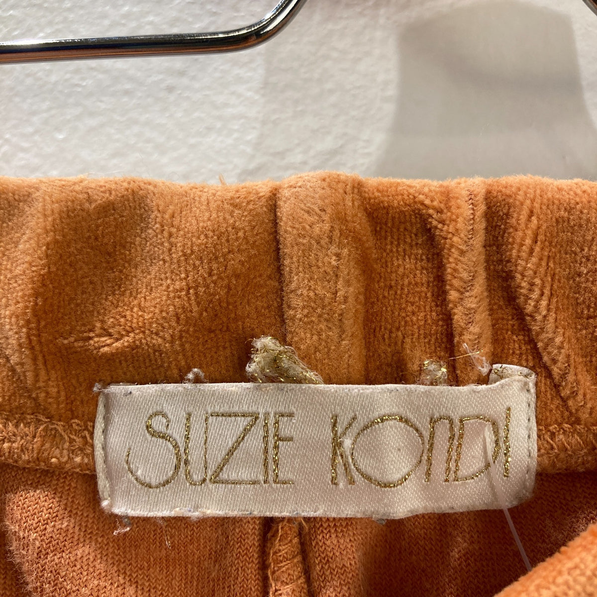 Suzi Kondi Orange Terry Elastic Waist Jogger Pants - Size S - 0129LH