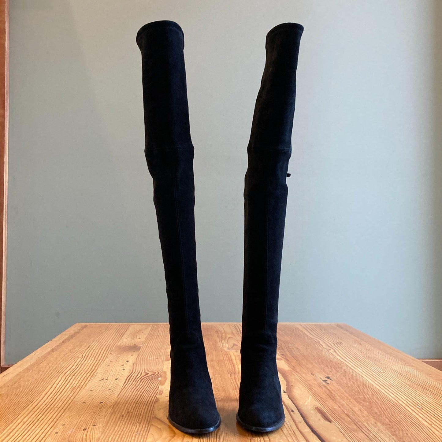 6.5- Stuart Weitzman Black Over the Knee Highland Boots Worn Once w/ Box 1122KP