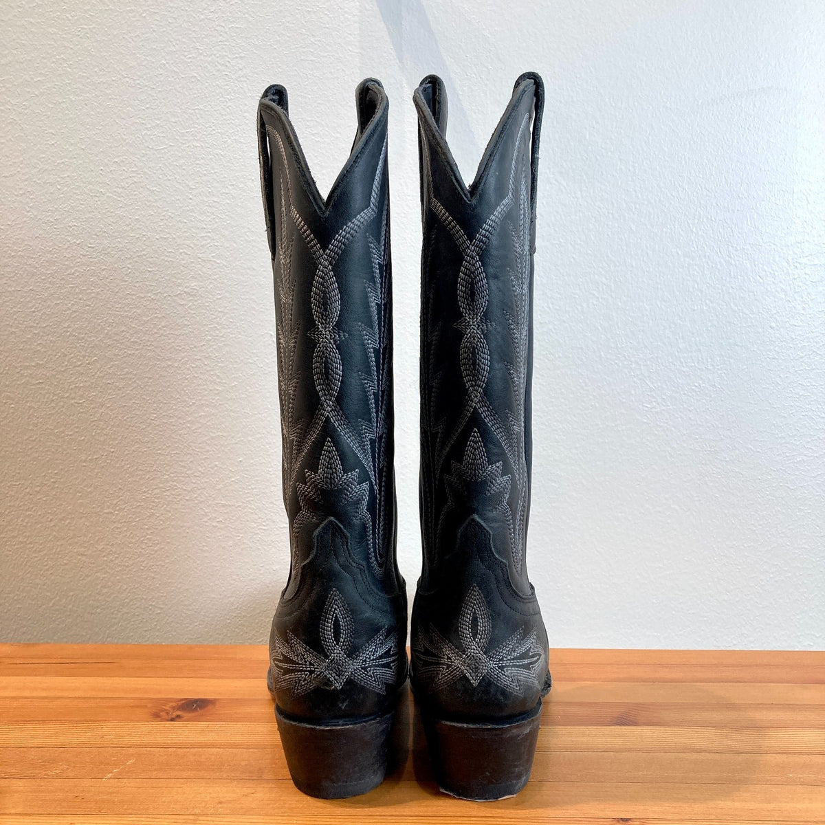 Lane $375 Jet Black Lexington 13" Snip Toe Western Boots - Sz 8.5 - NEW - 1011SC