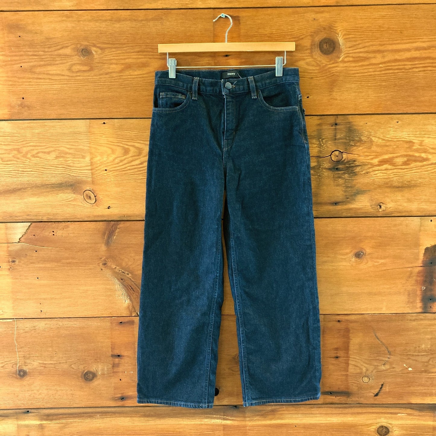 Theory Dark Wash New Street Wash Wide Crop Jeans - Size 28 - 0617RF