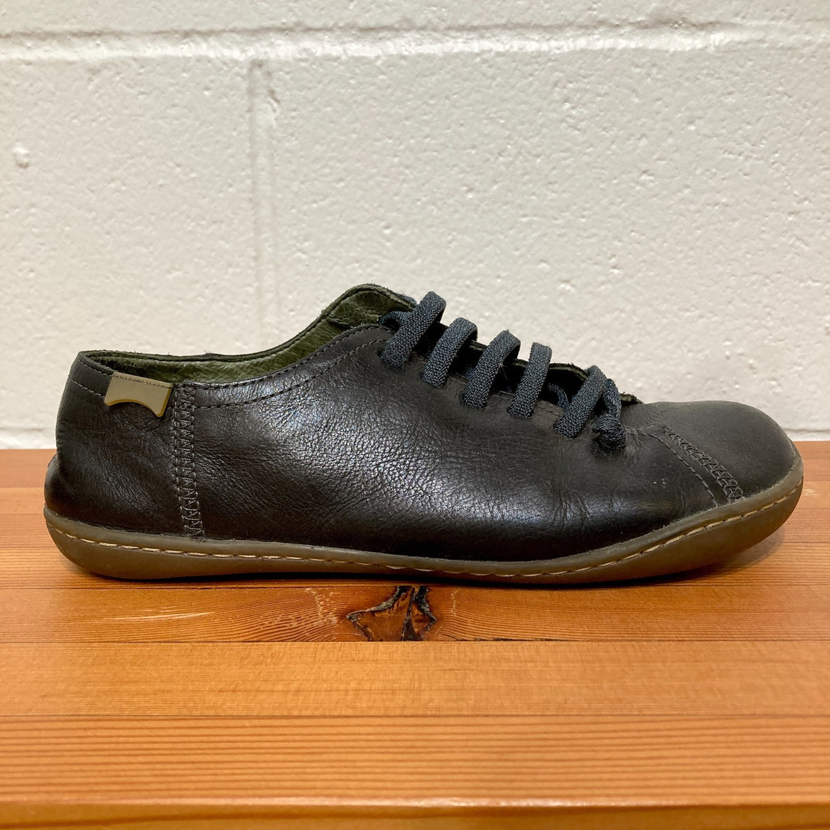 Camper Black Leather PEU Cami Lace Up Sneakers Shoes - Size 38 / 7.5 - 0818SL