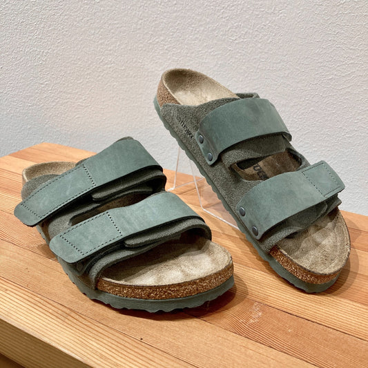 Birkenstock Olive Hook & Loop Uji Double Strap Sandals - 39 / 8 - NEW - 0425SV
