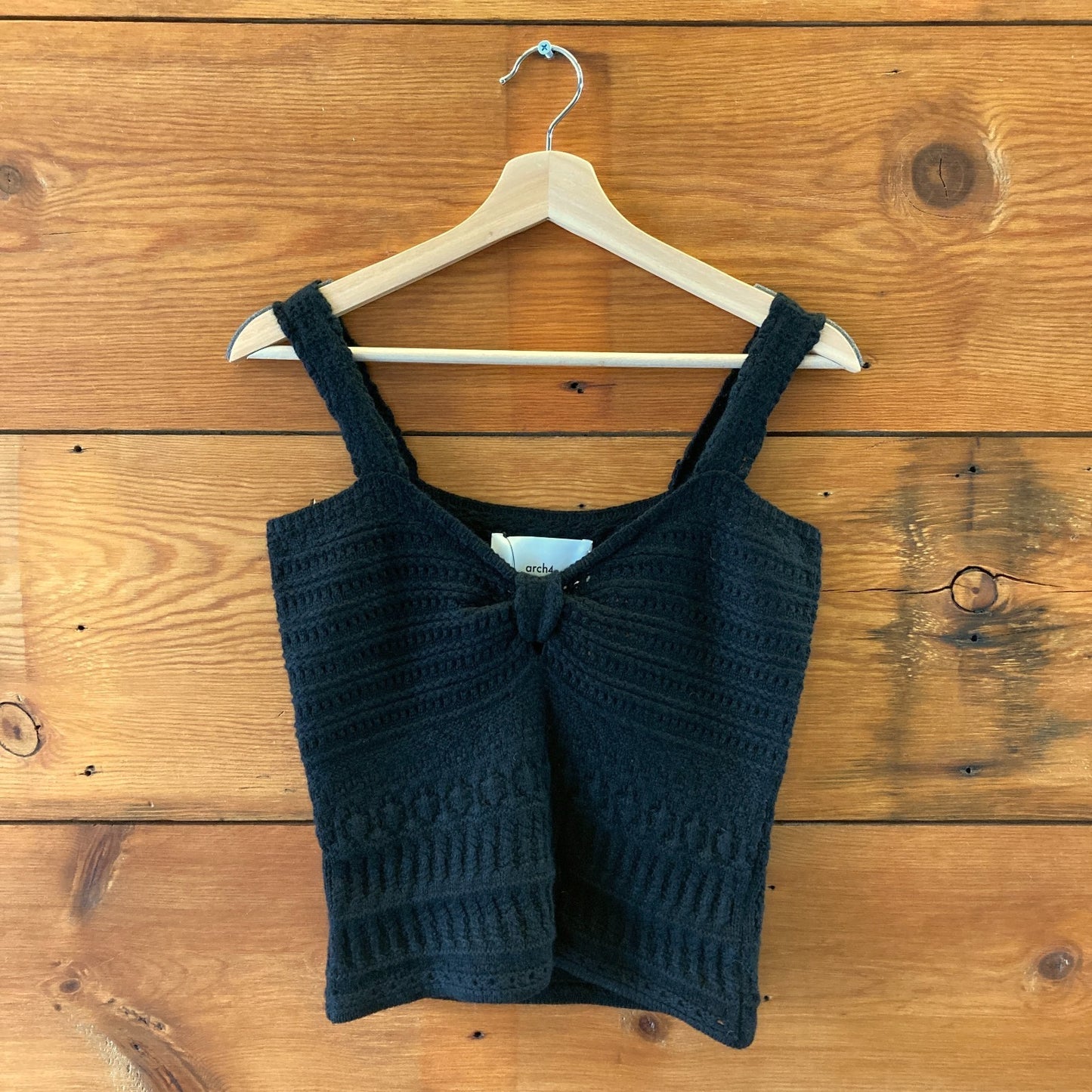 Arch4 Black Cashmere Silk Jodie Sleeveless Sweater Tank - Size S - NEW - 0422VS