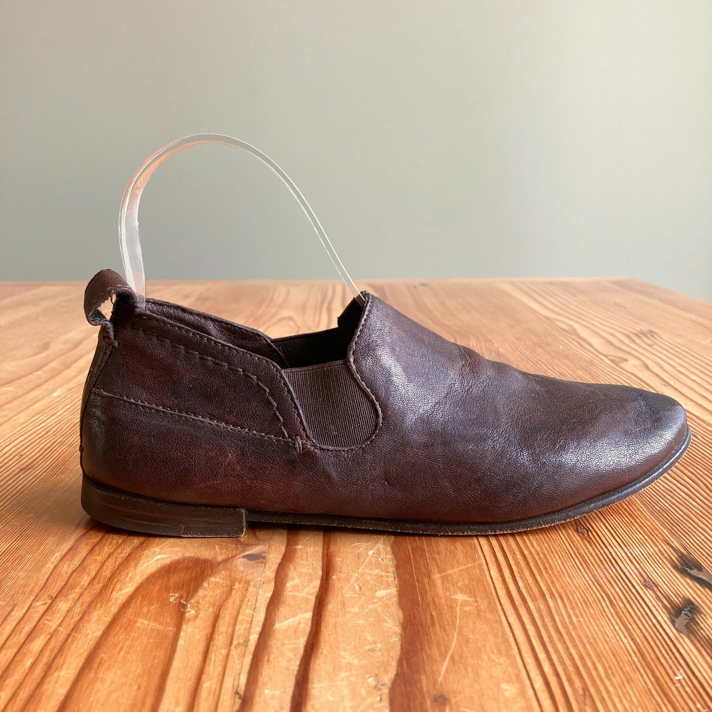 Frye Dark Brown Leather Slip-On Venetian Loafer Shoes - Size 7.5 - 0705SG