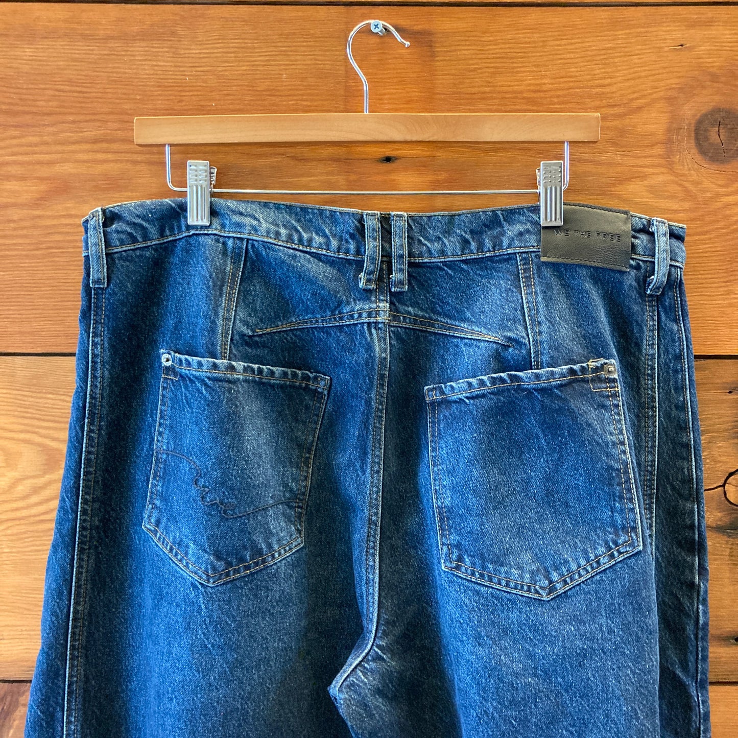 We the Free by Free People Good Luck Wide Barrel Jeans - Size 33 - 0425SV
