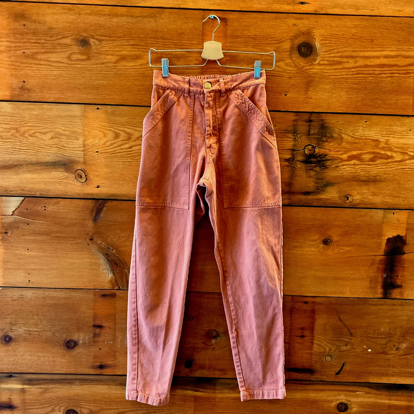 XS - Big Bud Press Rust High Rise Cotton Pencil Straight Leg Pants 0627LH