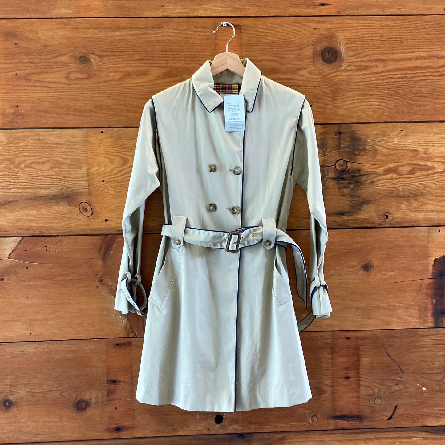 Steven Alan Tan Belted Double Breasted Trench Coat Jacket - Size 4 - 0426CR