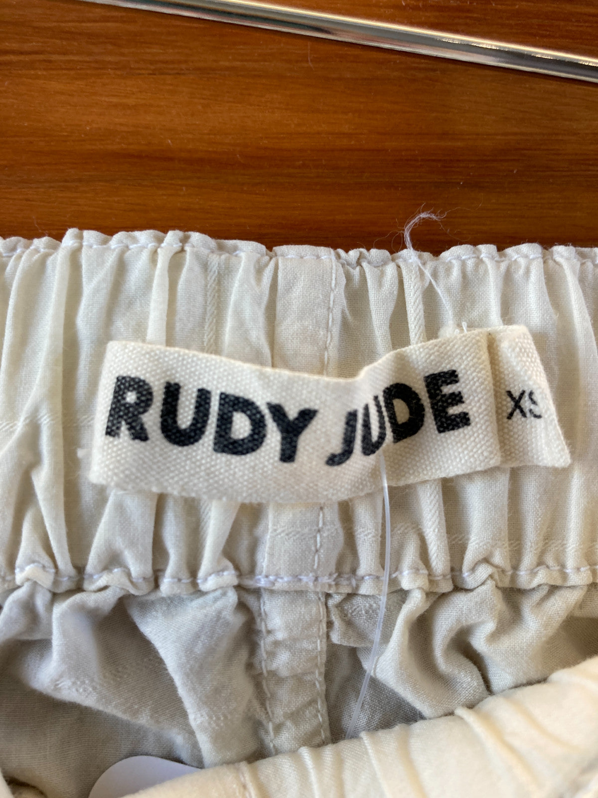 Rudy Jude White Windowpane Organic Cotton Lounge Shorts - Size XS - 0312IG