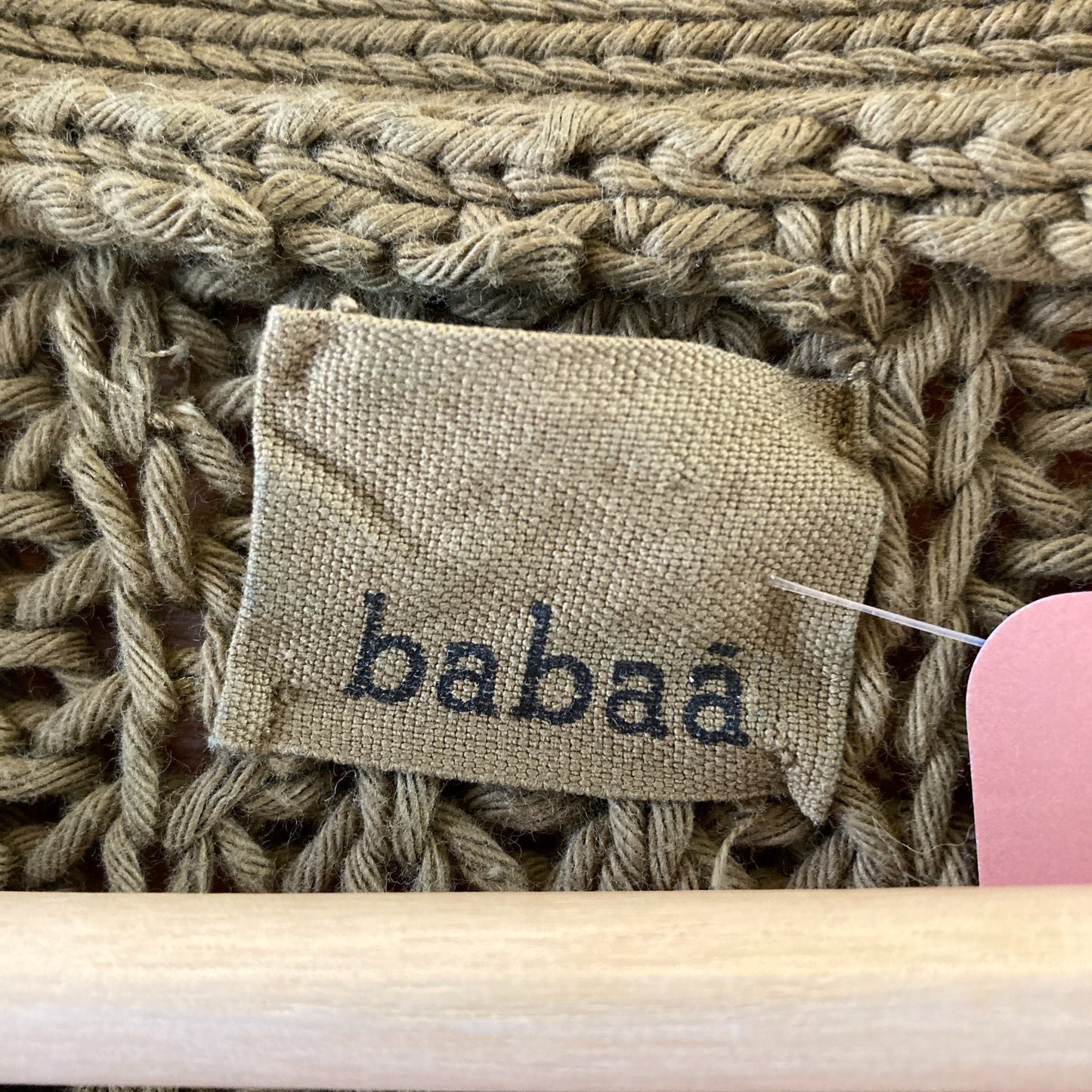 OS - Babaa $325 Olive Green Ribbed Cardigan no19 Button Up Sweater 0223LA