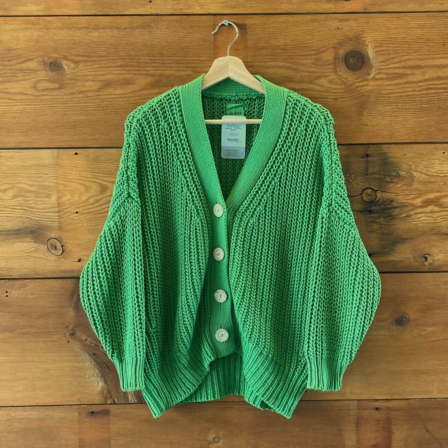 Babaa Wild Fern Cotton Button Up No 18 Cardigan Sweater - One Size - 0301JL