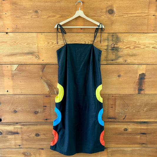 Boyko $195 Black Cut Out Cheeky Midi Length Dress - Size M - 0304HJ