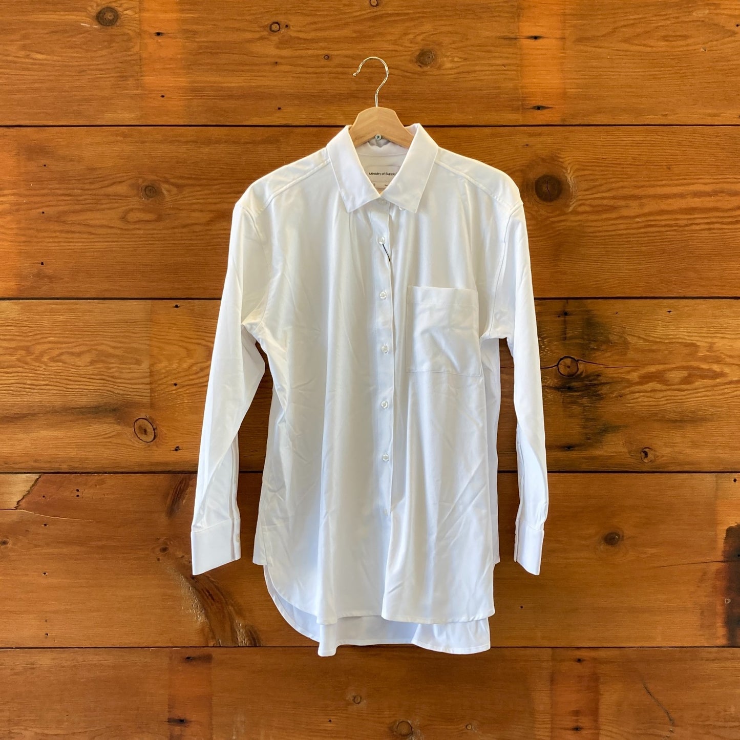 10 - Ministry of Supply White NEW Aero Zero Oversized Button Up Shirt 0416JW