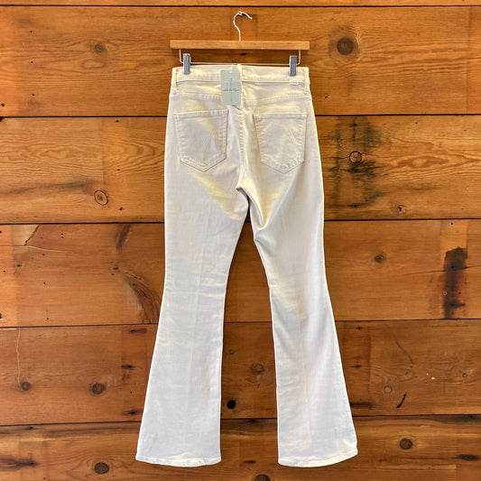 Mother Frozen Dew Off-White Weekender Sneak Flare Jeans - Size 28 - 0428KS