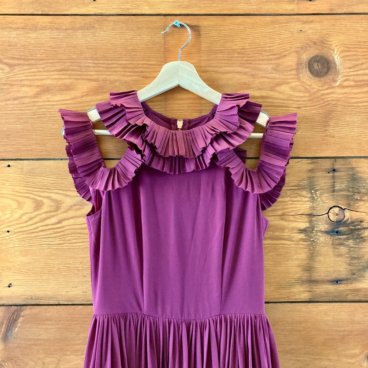 Ted Baker $419 Burgundy Imperial Striped Maxi Dress - Size 1 / S - NEW - 0613SR