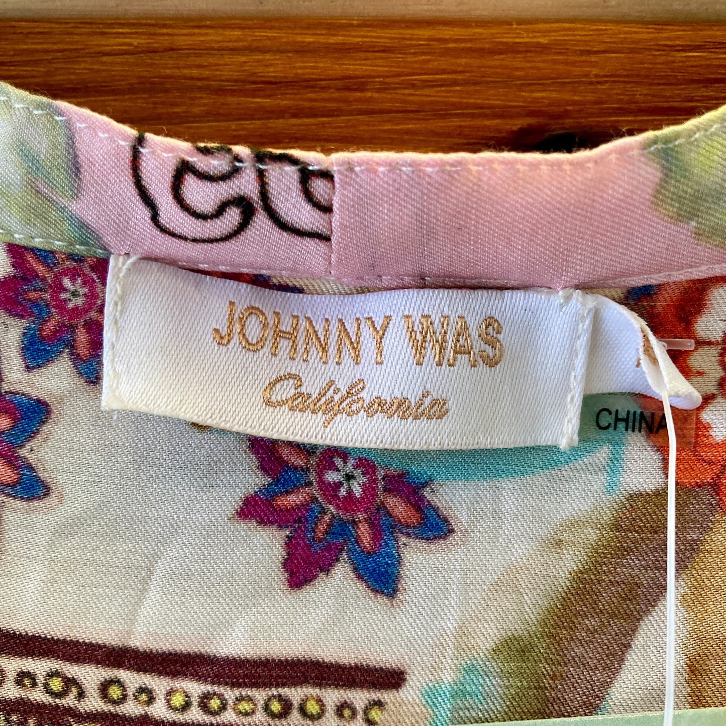 Johnny Was Silk Blend Floral Patterned Wrap Tie Robe - Size M - 1217RM