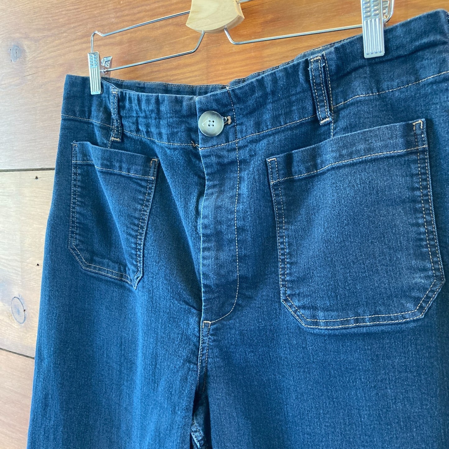 Maeve Dark Wash High Rise Wide Leg Colette Jeans - Size 16 Petite - 0419JP