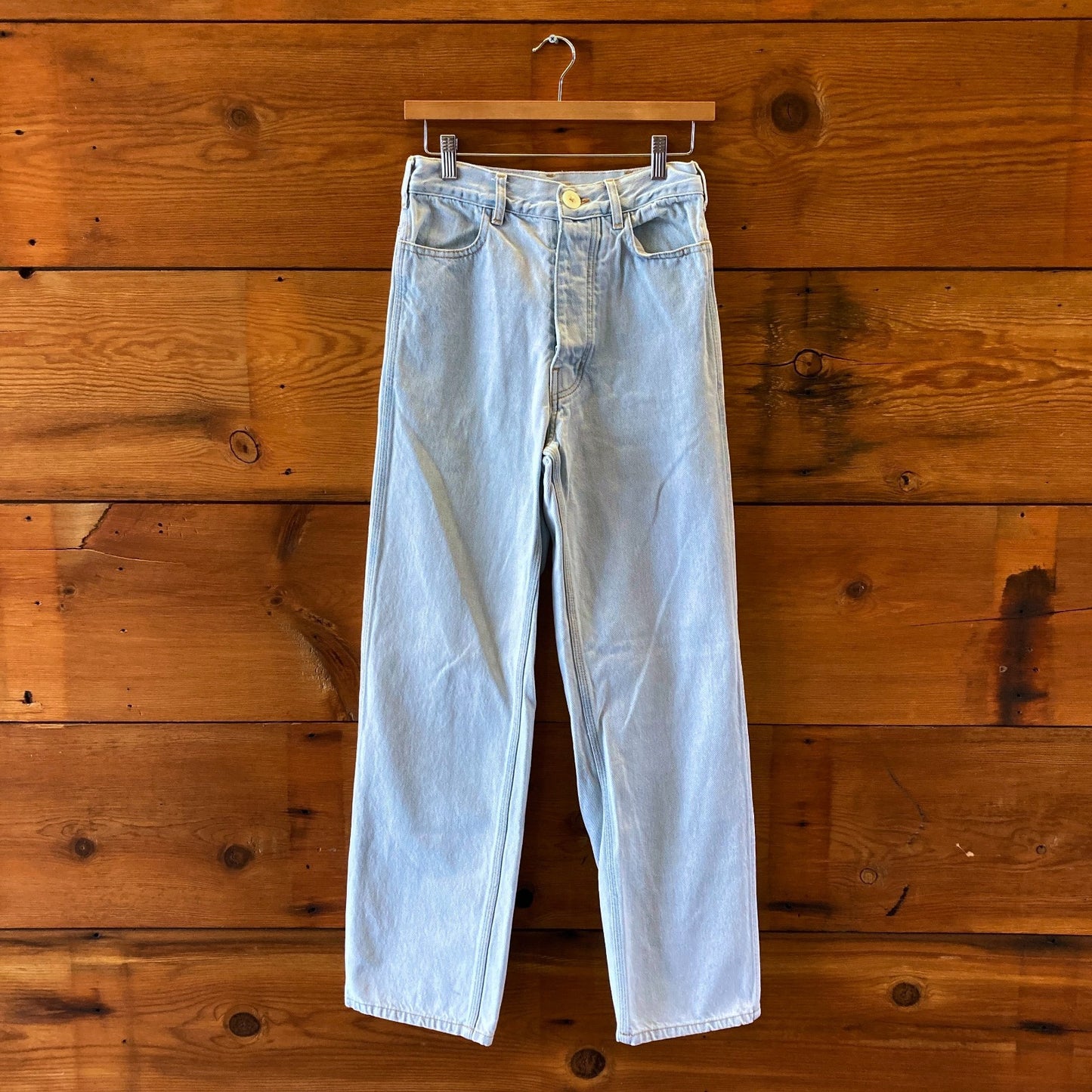 Jesse Kamm $425 Light Wash High Waist Button Fly 225 Cowboy Jeans - Sz 6- 0611AJ