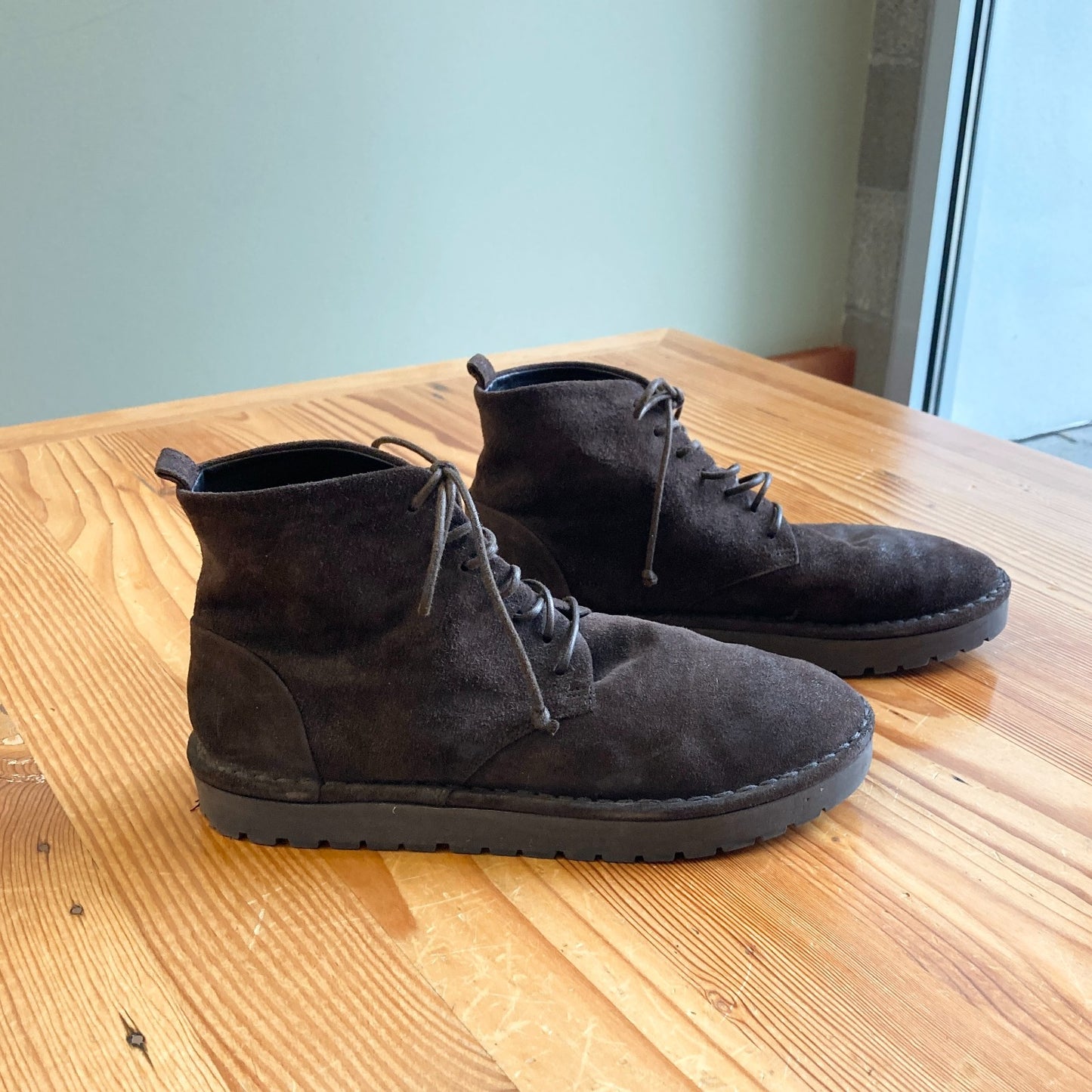 40 / 10 US- Marsell $460 Dark Brown Suede Sancrispa Alta Boots NEW w/ Box 1231SH